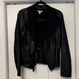 Bar III Sleek Black Leather Jacket